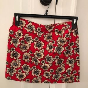 Floral mini skirt